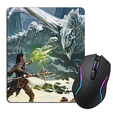 Mouse pad with print Dungeons & Dragons Fight With A Dragon