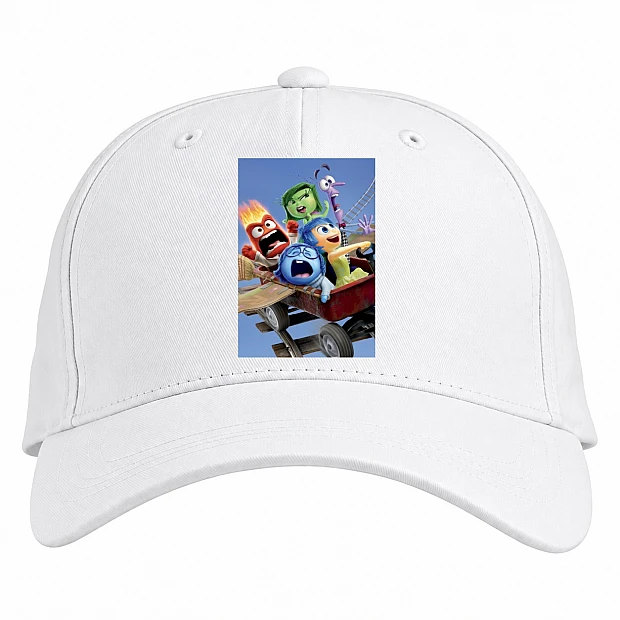 Baseball cap with Print Inside Out All Characters Print - white