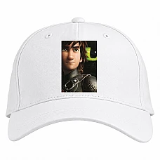 Кепка з принтом Як Приручити Дракона Іккінга - біла