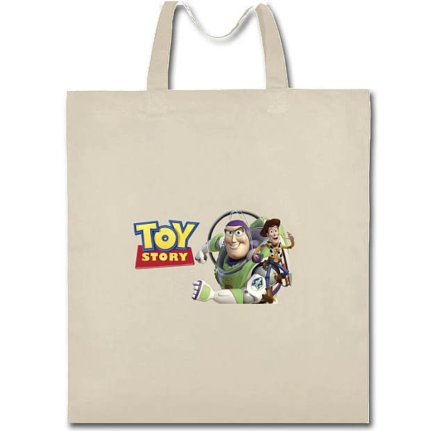 Eco bag with print Toy Story Main Theme - beige