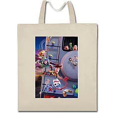 Eco bag with print Toy Story Heroes - beige
