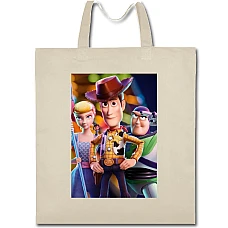 Eco bag with print Toy Story Main Heroes - beige