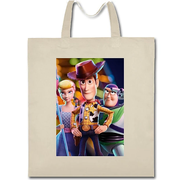 Eco bag with print Toy Story Main Heroes - beige