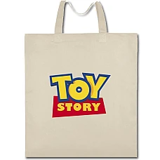Eco bag with print Toy Story Logo - beige