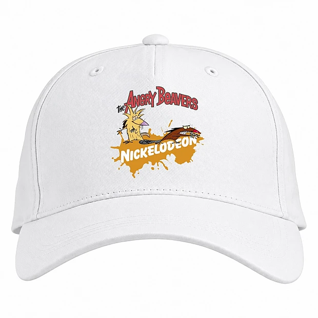 Baseball cap with Print Angry Beavers Nickelodeon Version - white