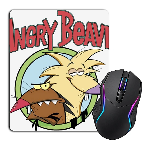 Mouse pad with print Angry Beavers Logo