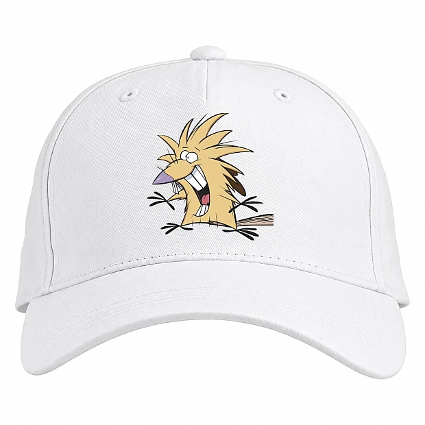 Baseball cap with Print Angry Beavers Norbert Foster Beaver - white