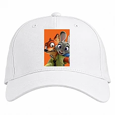 Baseball cap with Print Zootopia Main Heroes - white