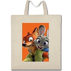 Eco bag with print Zootopia Main Heroes - beige
