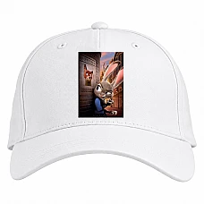Baseball cap with Print Zootopia Judy Laverne Hopps - white