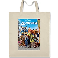 Eco bag with print Zootopia Universe - beige