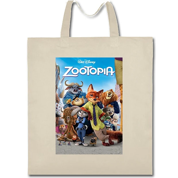 Eco bag with print Zootopia Universe - beige