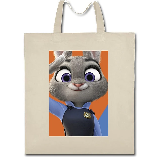 Eco bag with print Zootopia Judy Hopps - beige