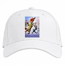 Baseball cap with Print Zootopia Judy And Nick - white