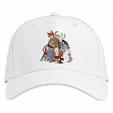 Baseball cap with Print Zootopia Cute Art - white