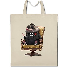 Eco bag with print Zootopia Mr Big - beige