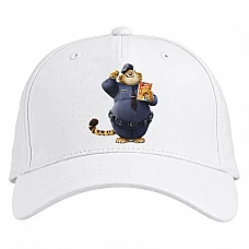 Baseball cap with Print Zootopia Benjamin Clawhauser - white