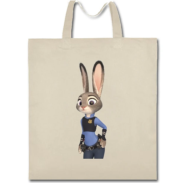 Eco bag with print Zootopia Judy - beige