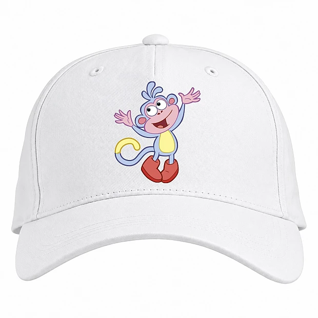 Baseball cap with Print Monkey Slipper Dora The Explorer - white