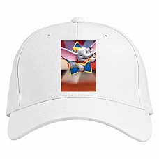 Baseball cap with Print Dambo Flying Elephant - white