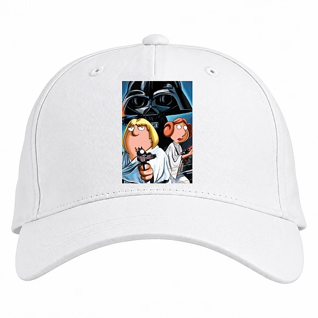 Baseball cap with Print Family Guy Griffins Star Wars - white