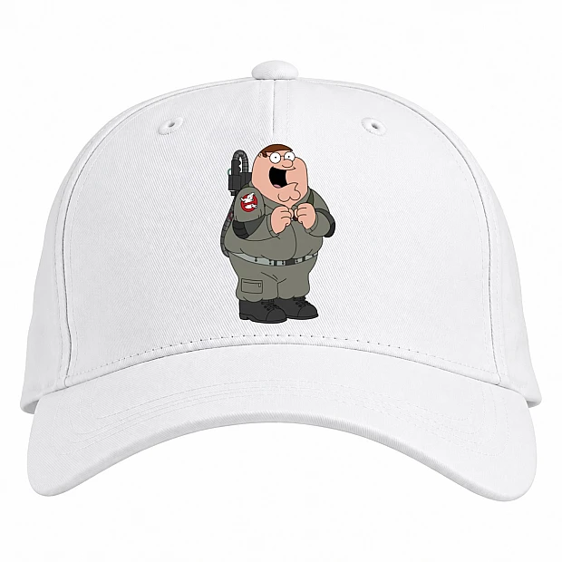 Baseball cap with Print Family Guy Griffins Ghost Busters Version - white