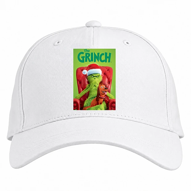 Baseball cap with Print Grinch Main Theme - white
