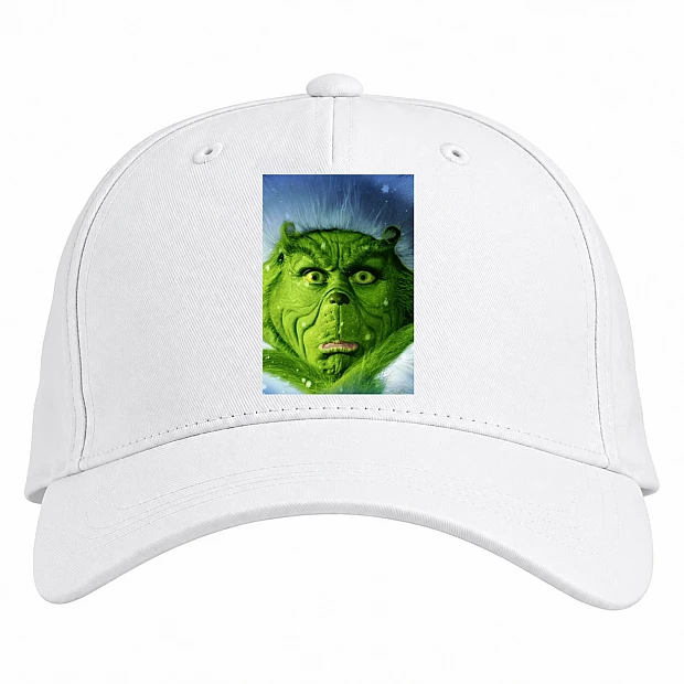 Baseball cap with Print Grinch Old Version - white