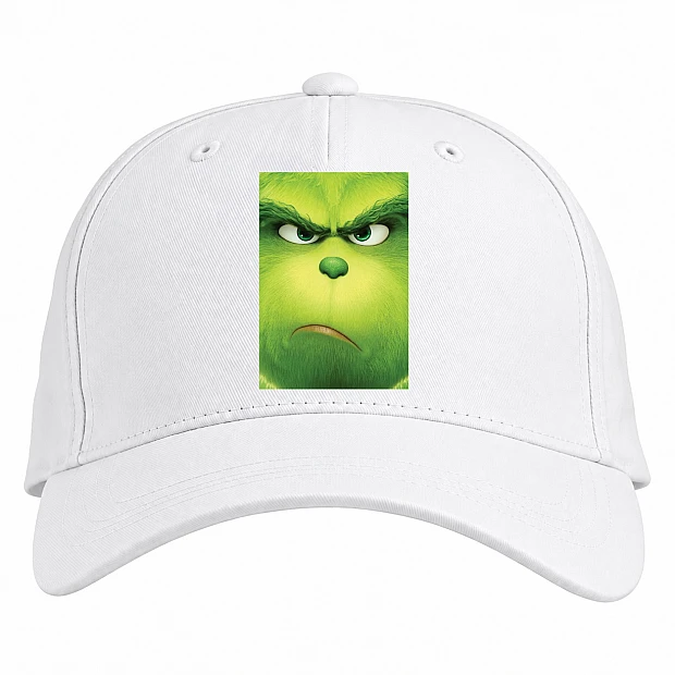 Baseball cap with Print Grinch Angry Hero - white