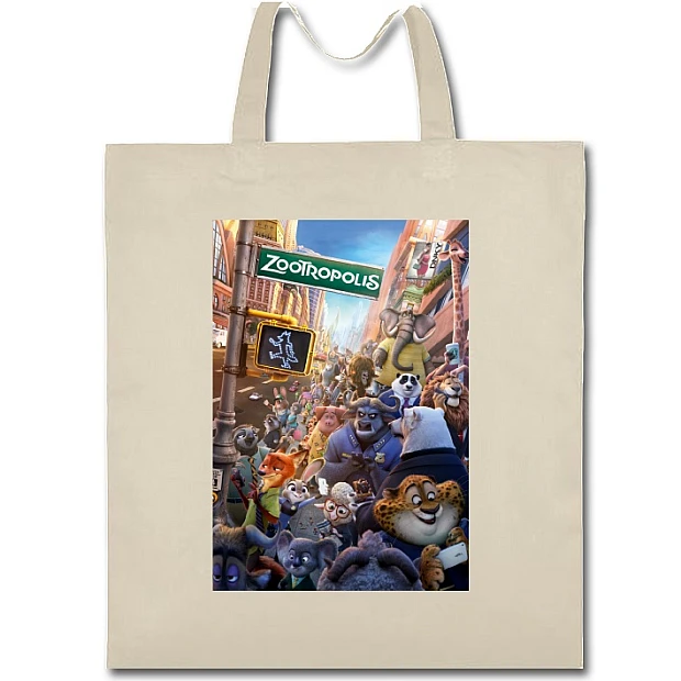 Eco bag with print Zootopia Zootropolis - beige