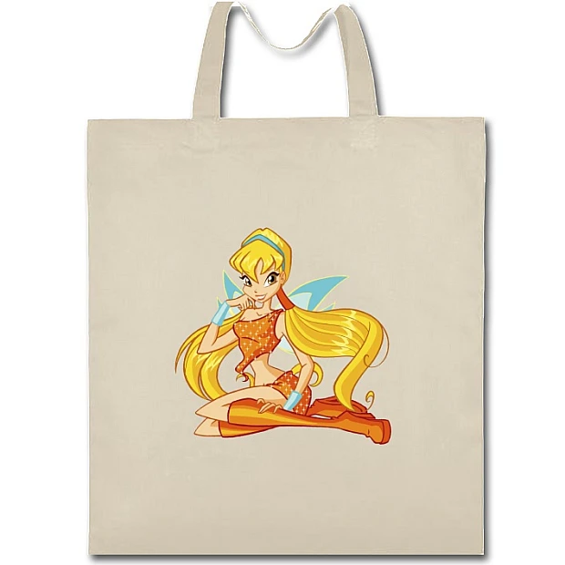 Eco bag with print Winx Club Stella - beige
