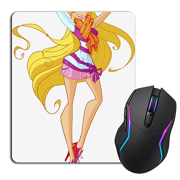 Mouse pad with print Winx Club Stella Girl