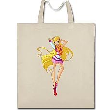 Eco bag with print Winx Club Stella Girl - beige