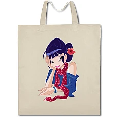 Eco bag with print Winx Club Musa - beige