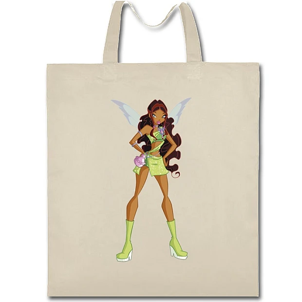 Eco bag with print Winx Club Princess Layla - beige