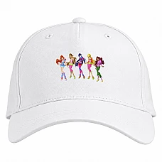 Baseball cap with Print Winx Club All Princess - white