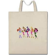 Eco bag with print Winx Club All Princess - beige
