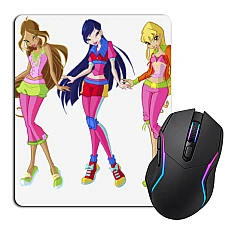 Mouse pad with print Winx Club All Princess