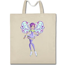 Eco bag with print Winx Club Cute Princess - beige