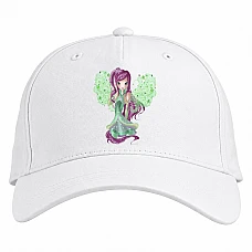 Baseball cap with Print Winx Club Princess In Green - white