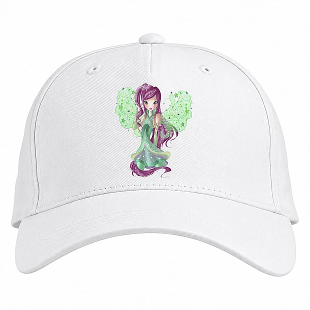 Baseball cap with Print Winx Club Princess In Green - white