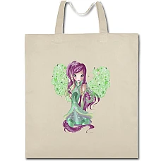 Eco bag with print Winx Club Princess In Green - beige