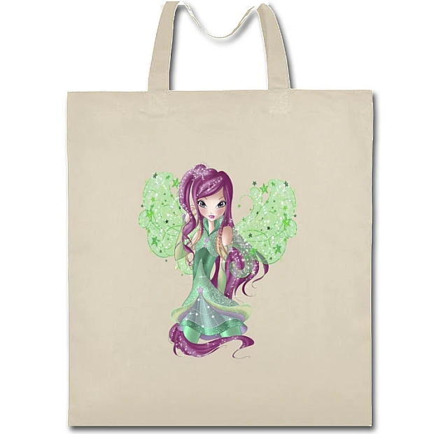 Eco bag with print Winx Club Princess In Green - beige