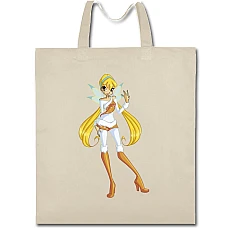 Eco bag with print Winx Club Stella In White - beige