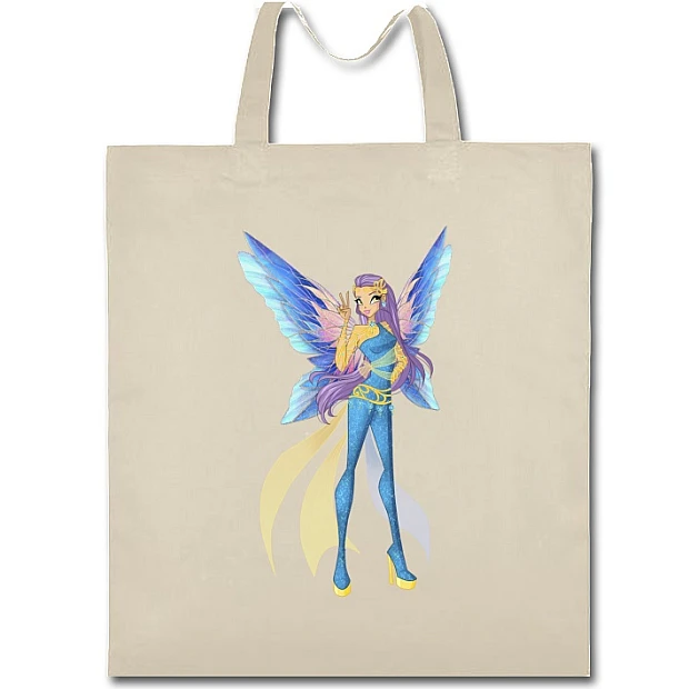 Eco bag with print Winx Club Princess In Blue - beige