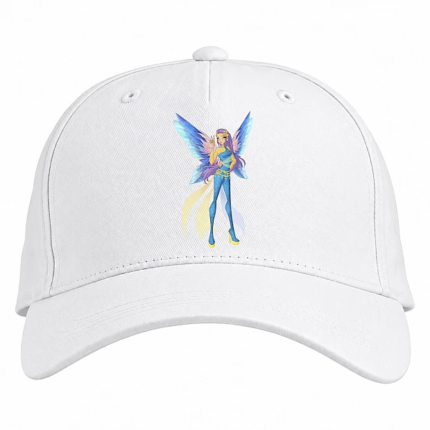 Baseball cap with Print Winx Club Princess In Blue - white