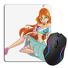 Mouse pad with print Winx Club Bloom