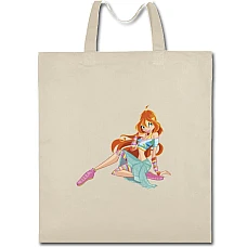 Eco bag with print Winx Club Bloom - beige