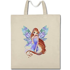Eco bag with print Winx Club Princess With Wings - beige