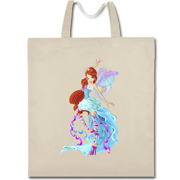 Eco bag with print Winx Club Bloom In Blue - beige